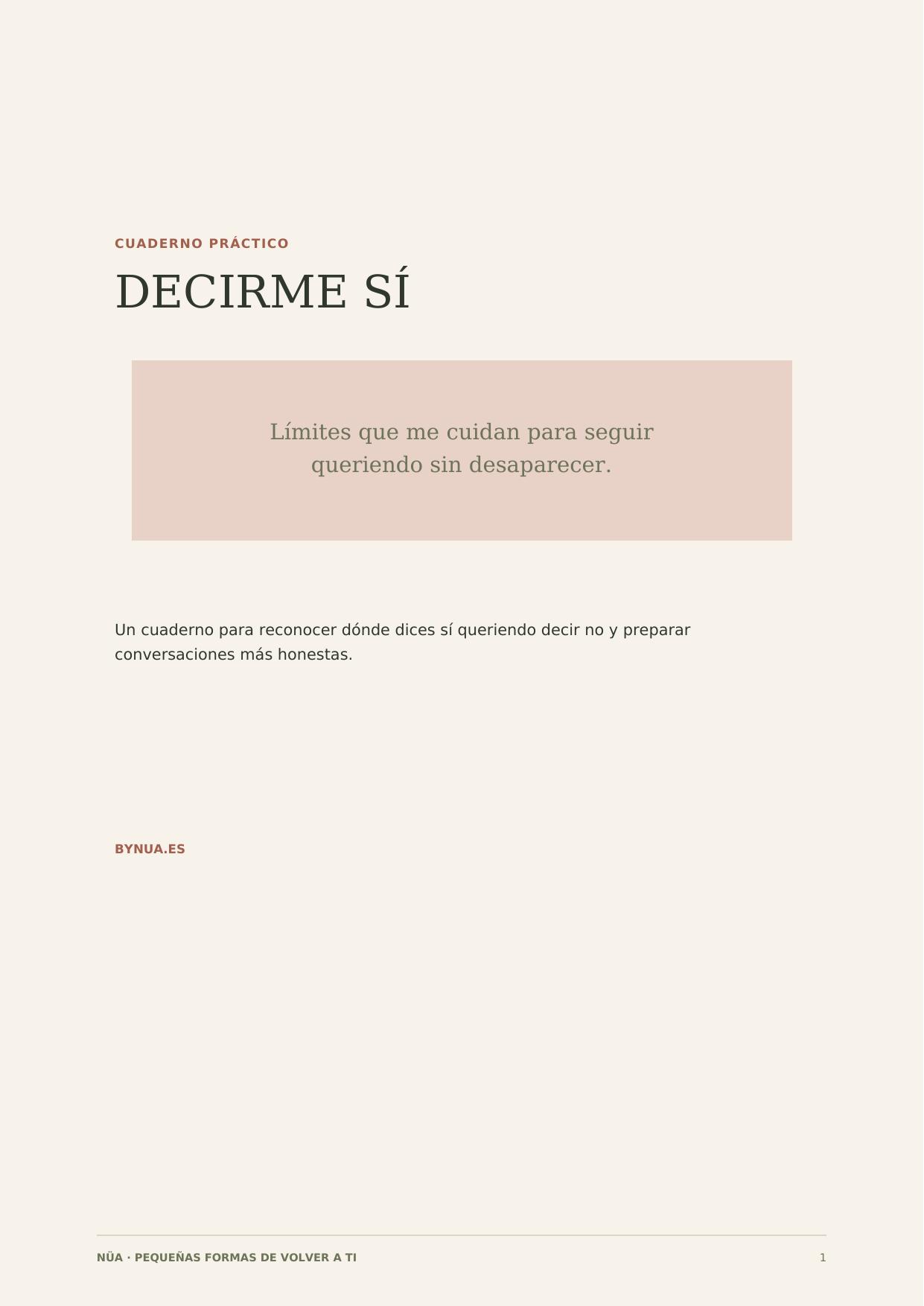 Portada de Decirme sí
