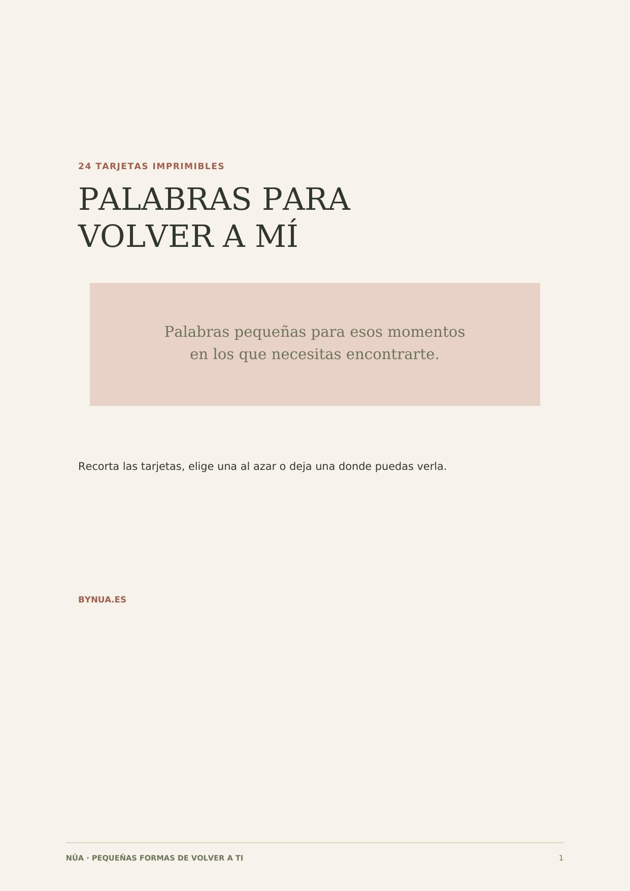 Portada de Palabras para volver a mí