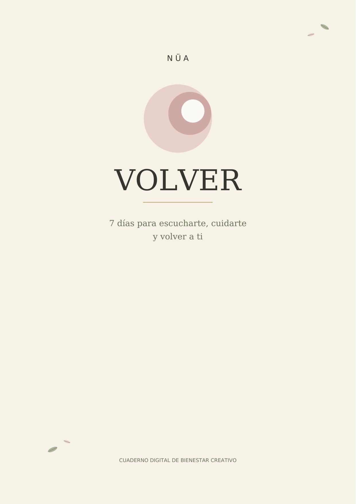 Portada del cuaderno VOLVER